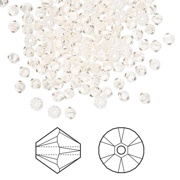 Bead 144pk silk, Crystal Passions® 3mm bicone 5328 image number 0