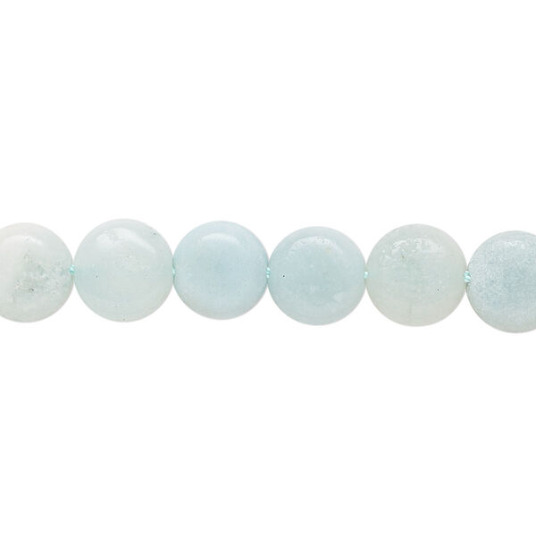 Amazonite 1pkg1, hand-cut flat round bead natural light to dark 15.5-16 inch 8mm image number 0