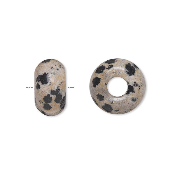 Dalmatian jasper 1pkg2, rondelle bead natural B grade, 14x8mm Dione® image number 0