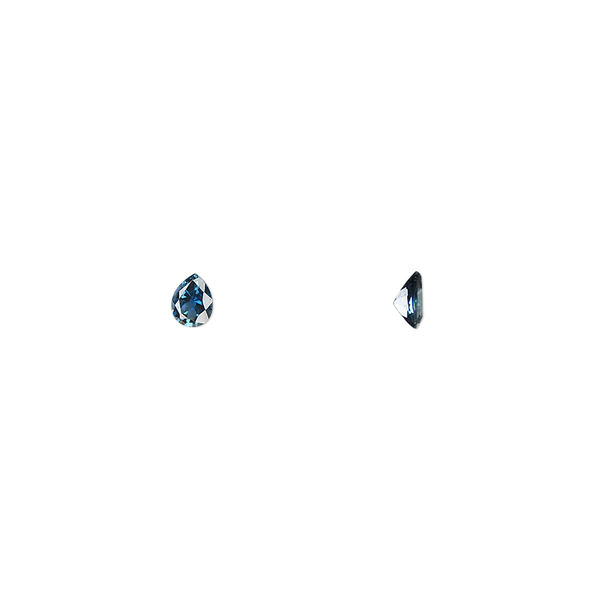 Blue sapphire 1pkg1, hand-cut faceted pear gem 4x3mm image number 0