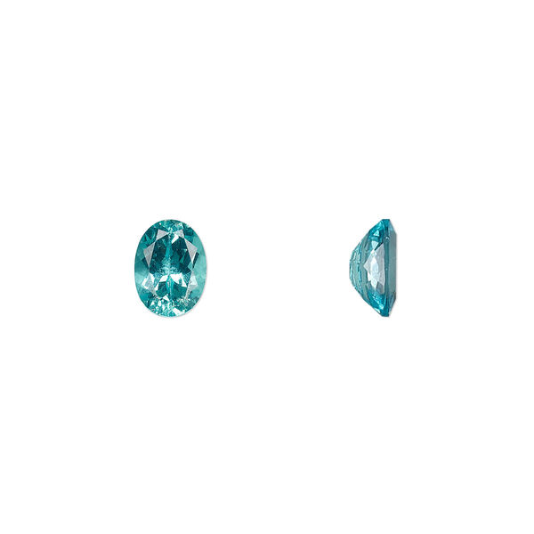 Apatite 1pkg1, hand-cut faceted oval gem natural 8x6mm image number 0