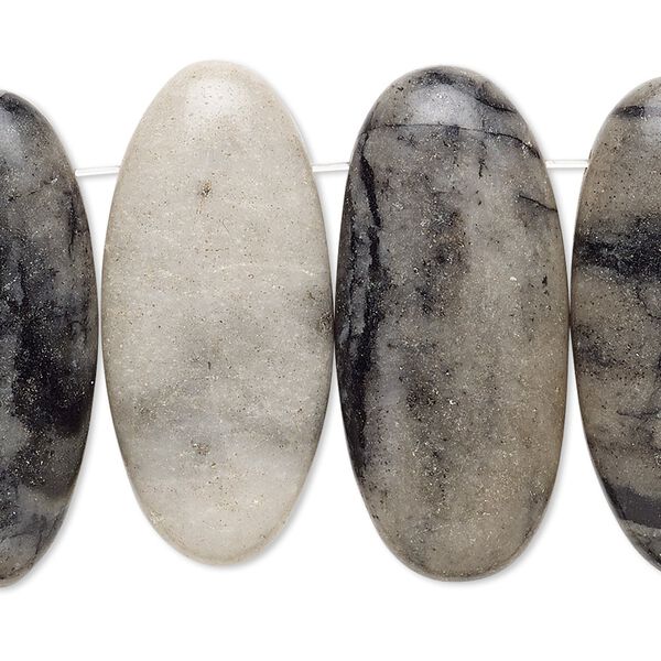 Picasso marble 1pkg4, flat back flat oval focal natural 33x15mm-35x16mm image number 0