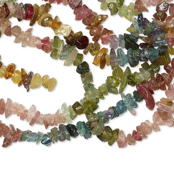 Multi-tourmaline 1pkg1, chip bead natural B grade, 34 inch small image number 0