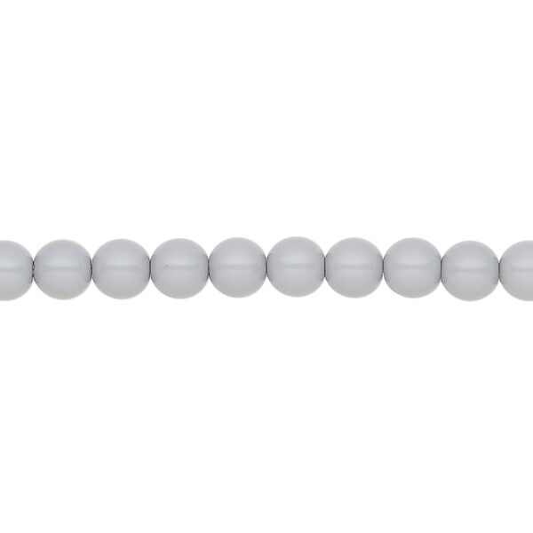 Pearl 500pk ceramic grey, Preciosa Czech crystal 5mm round image number 0