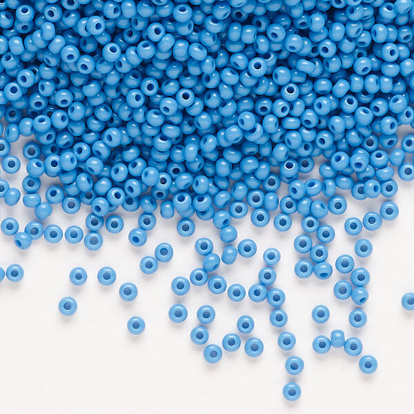 Seed bead, Preciosa Ornela Czech glass, pkg/500g, #11 rocaille, opaque dark turquoise, (63080). image number 0