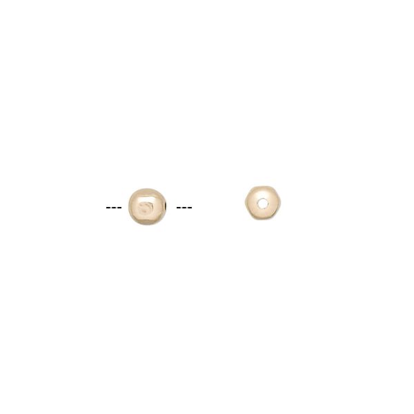 Bead, 12Kt gold-filled, 4mm faceted round. Sold per pkg of 2. image number 0