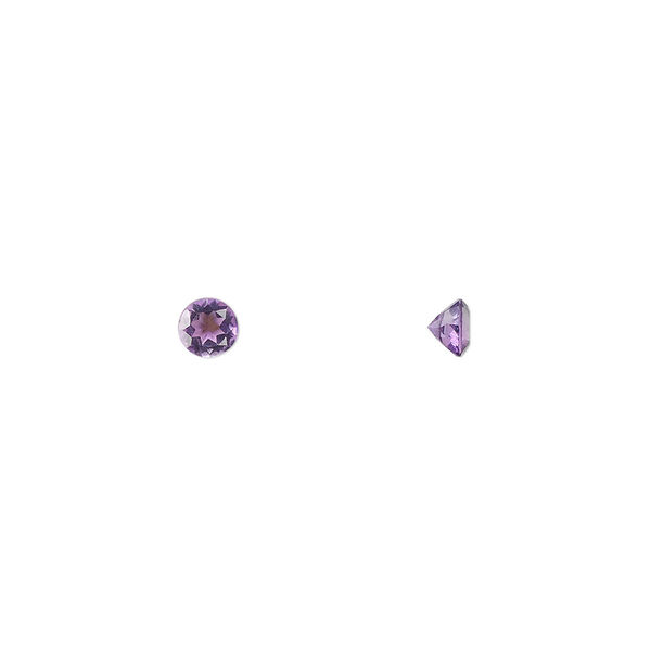 Amethyst 1pkg4, hand-cut faceted round gem natural 4mm image number 0