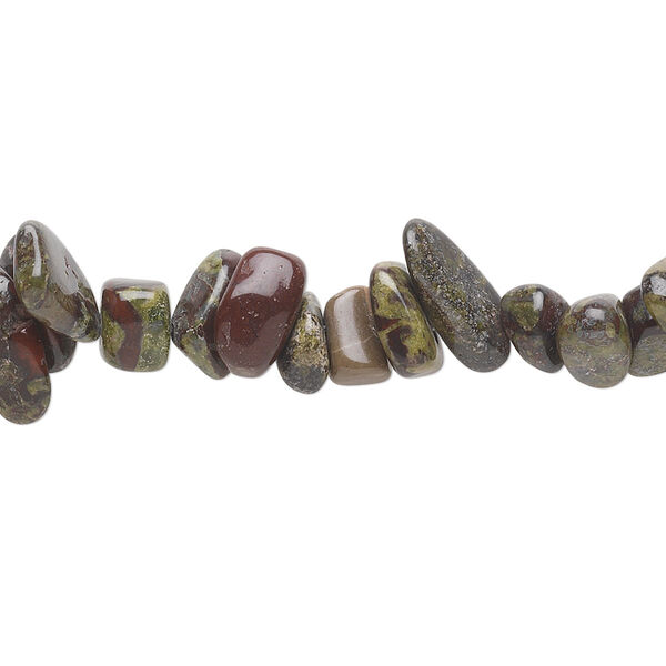 Dragon blood jasper 1pkg1, chip bead natural 32 inch small to large image number 0