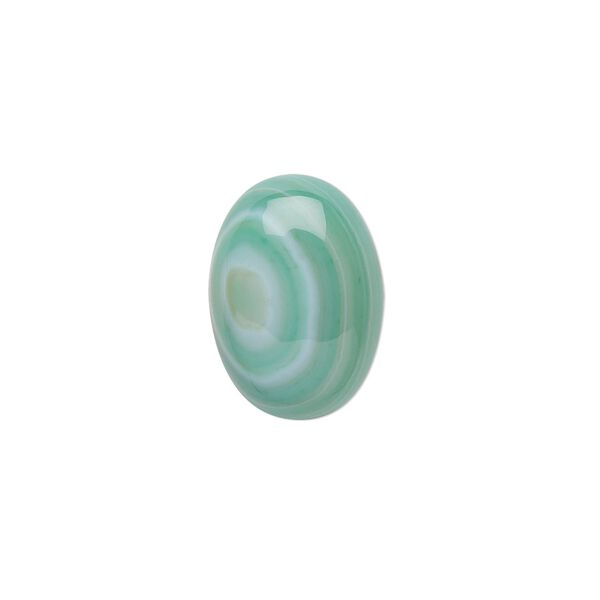 Striped green agate 1pkg2, calibrated oval cab 18x13mm image number 0