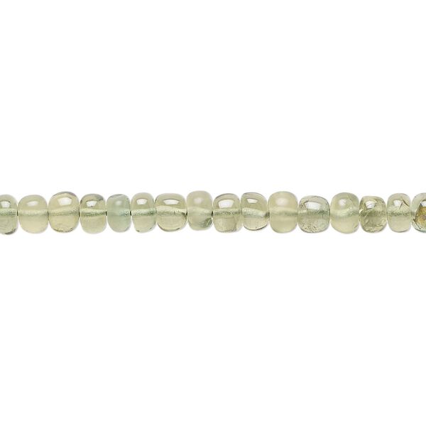 Green apatite 1pkg1, hand-cut rondelle bead natural , 14 inch 4x2mm-5x4mm image number 0