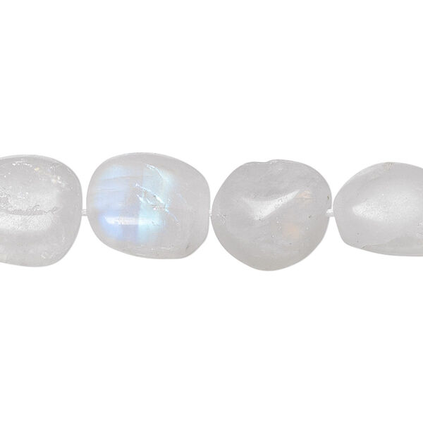 Rainbow moonstone 1pkg1, nugget bead natural 15.5-16 inch medium image number 0