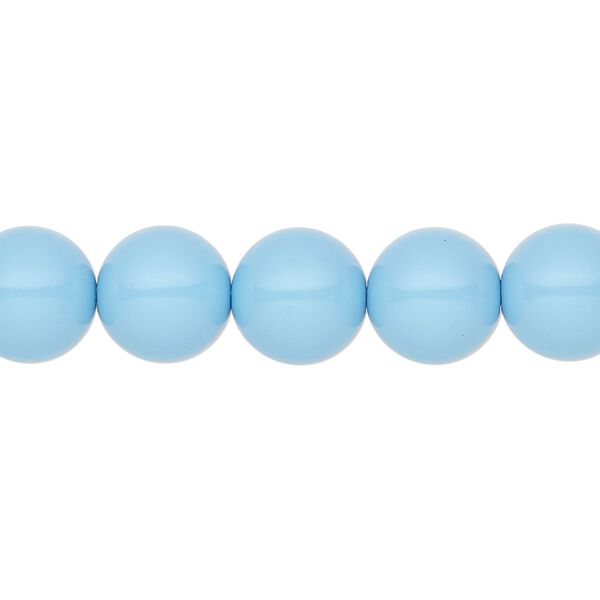 Pearl 50pk aqua blue, Preciosa Czech crystal 10mm round image number 0
