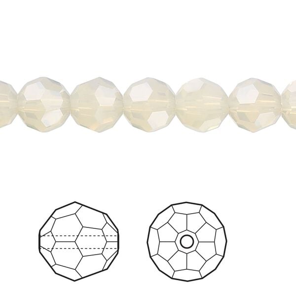 Bead 12pk sand opal, Crystal Passions® 8mm round 5000 image number 0