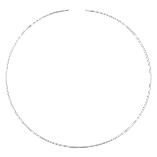 Neckwire, silver-finished brass, 2.9mm flat with 2 loops, 15 inches. Sold individually. image number 0