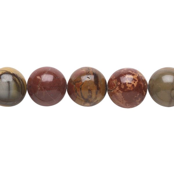 Red creek jasper 1pkg1, round bead 15.5-16 inch 10mm image number 0