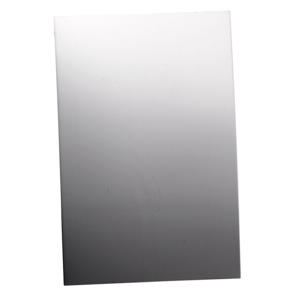 Sheet, sterling silver, half-hard with mirror finish, 24 gauge, 6x4 inches. Sold individually. image number 0