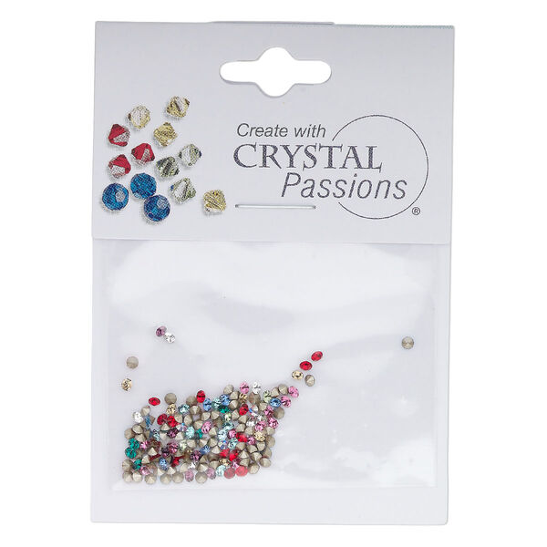 Chaton mix 144pk mixed foil back, Crystal Passions® rhinestone PP13 1028 image number 0