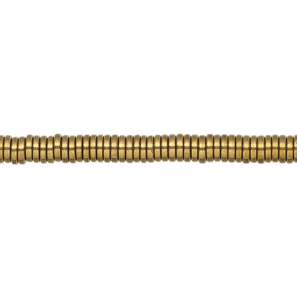 Hemalyke™ 1pkg1, electroplated antique gold heishi bead 8 inch 4x1mm image number 0