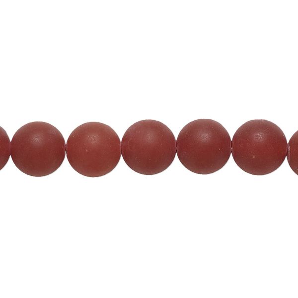 Carnelian 1pkg1, matte round bead 15.5-16 inch 8mm image number 0