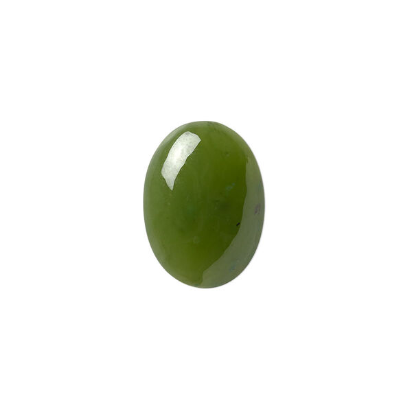 Nephrite jade 1pkg1, calibrated oval cab natural B grade, 18x13mm image number 0