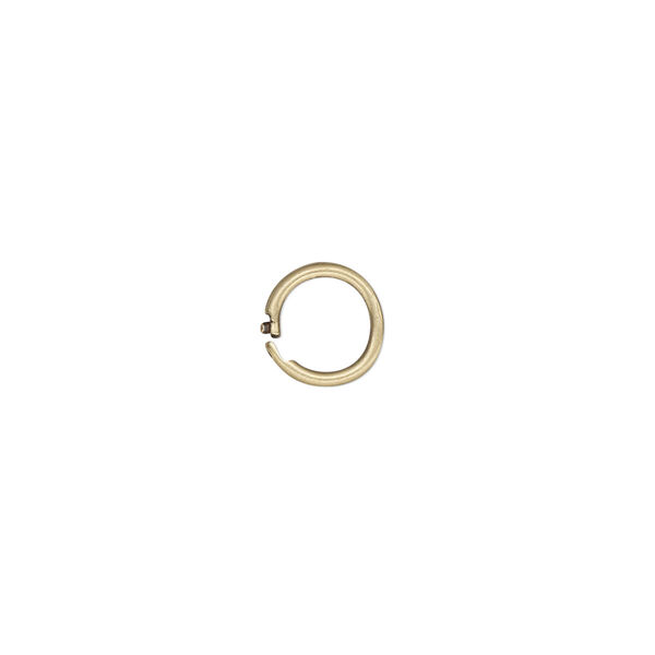 Loop Lock™, JBB Findings, antiqued brass, 8mm smooth round. Sold per pkg of 4. image number 0