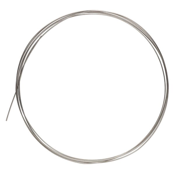 Wire, niobium, natural, half-hard, round, 24 gauge. Sold pkg of 5 feet. image number 0