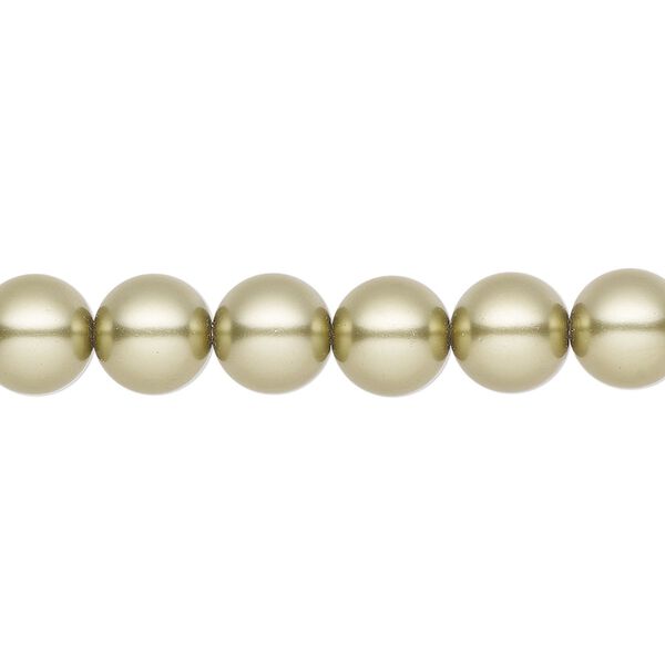 Pearl 100pk light green, Preciosa Czech crystal 8mm round image number 0