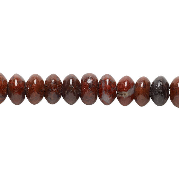 Brecciated jasper 1pkg1, rondelle bead natural 15.5-16 inch 8x5mm image number 0