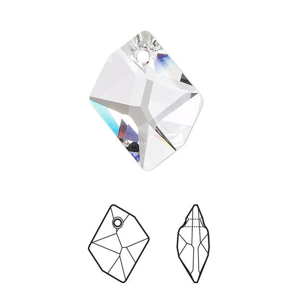 Drop 1pk crystal, Crystal Passions® 20x16mm pendant cosmic 6680 image number 0