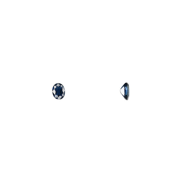 Blue sapphire 1pkg1, hand-cut faceted oval gem A- grade, 4x3mm image number 0