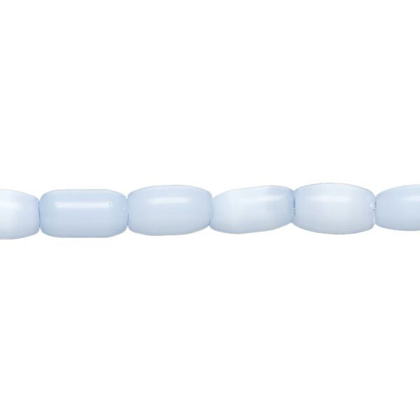 Bead, cat's eye glass (fiber optic glass), blue-violet, 9x5mm-10x6mm barrel, economy grade. Sold per 15-inch strand. image number 0