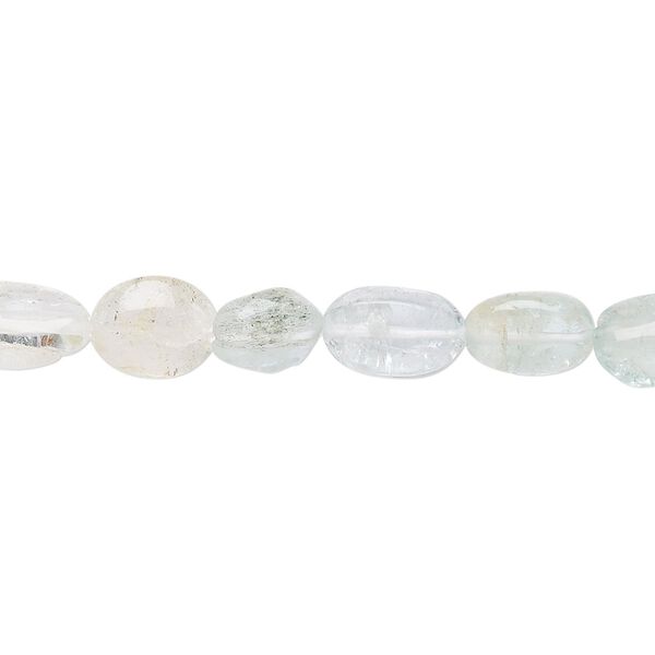 Multi-beryl 1pkg1, hand-cut flat oval bead 14 inch 7x6mm-11x8mm image number 0