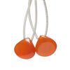 Carnelian 1pkg2, hand-cut top-drilled puffed teardrop bead 14x14mm image number 0