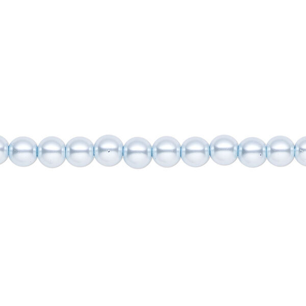 Pearl 2pk light blue, Celestial Crystal® 4mm round 15.5-16 inch image number 0