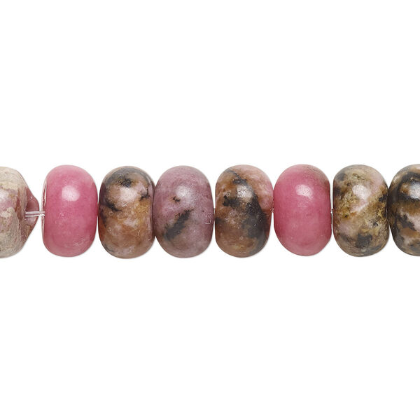 Rhodonite 1pkg10, rondelle bead natural 8x5mm image number 0