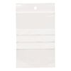 Bag, Tite-Lip™, plastic, white and clear, 4x2-3/4 inch top zip. Sold per pkg of 100. image number 1