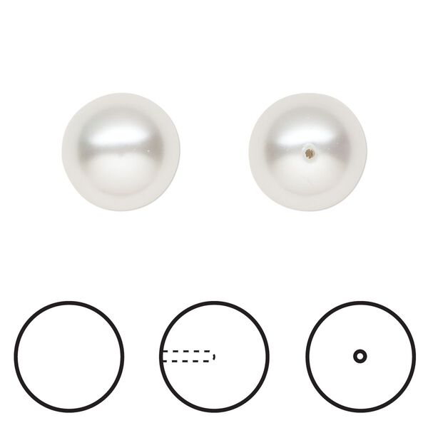 Pearl 4pk moonlight, Crystal Passions® 12mm round 5818 image number 0