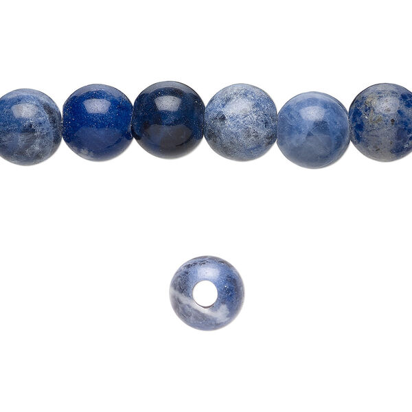 Sodalite 1pkg10, round bead natural 8mm image number 0