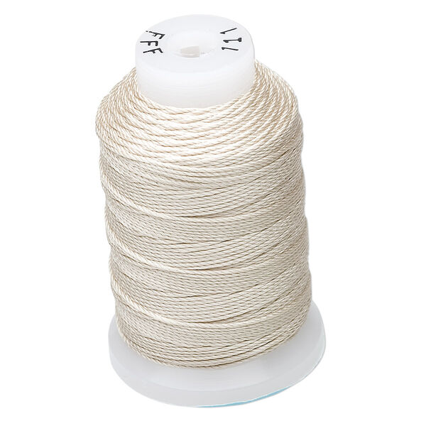 Thread, Purely Silk™, 3-ply, ecru, size FFF. Sold per 92-yard spool. image number 0
