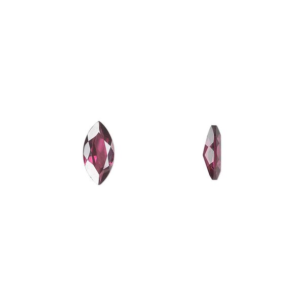 Rhodolite garnet 1pkg1, hand-cut faceted marquise gem natural 8x4mm image number 0