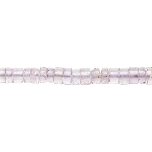 Lavender amethyst 1pkg1, hand-cut heishi bead natural 14 inch 3x2mm-5x3mm image number 0