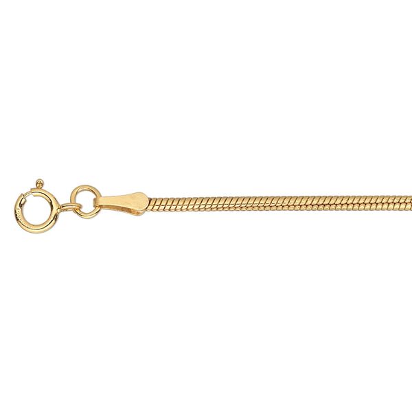 Chain, 14Kt gold-filled, 1.5mm snake, 16 inches with springring clasp. Sold individually. image number 0