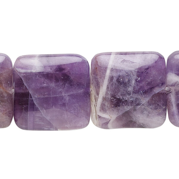 Banded amethyst 1pkg1, square bead natural B grade, 15.5-16 inch 20mm image number 0