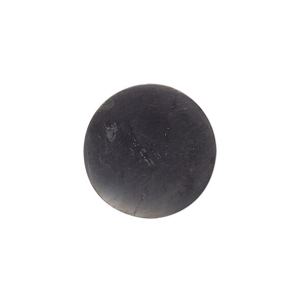 Shungite 1pkg1, undrilled round disc cell phone plate natural B grade, 20mm image number 0