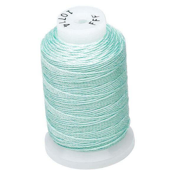 Thread, Purely Silk™, 3-ply, turquoise blue, size FFF. Sold per 92-yard spool. image number 0