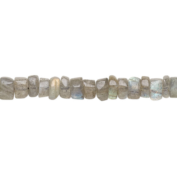 Labradorite 1pkg1, hand-cut uneven rondelle bead natural 8 inch 5x2mm-6x4mm image number 0