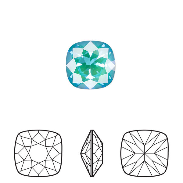 Fancy stone 6pk crystal laguna DeLite, Crystal Passions® 12mm cushion 4470 image number 0