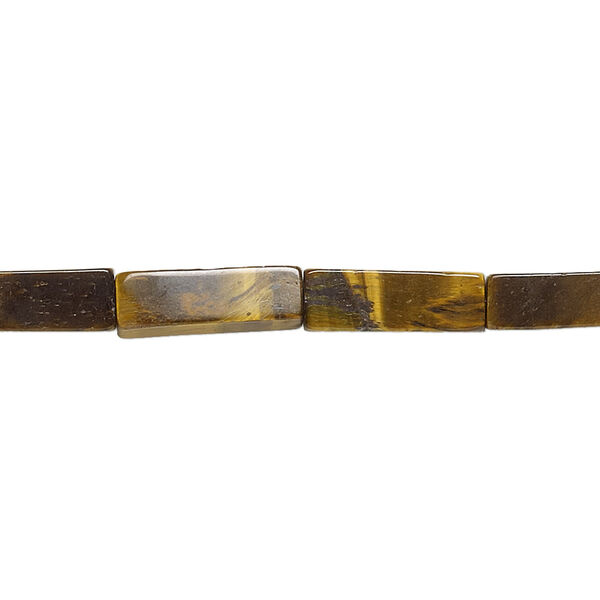 Tigereye 1pkg1, square tube bead natural B grade, 15.5-16 inch 13x4mm image number 0