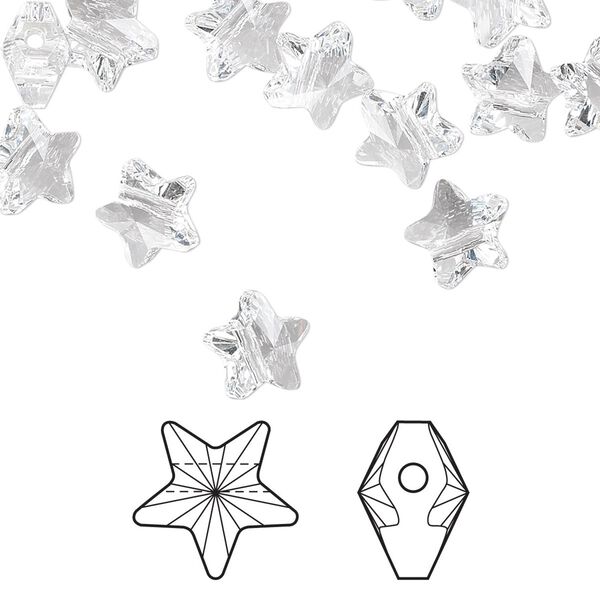 Bead 288pk crystal, Swarovski® 8mm star 5714 image number 0