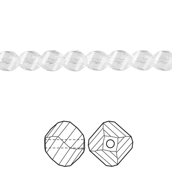 Bead 12pk crystal, Crystal Passions® 6mm helix 5020 image number 0